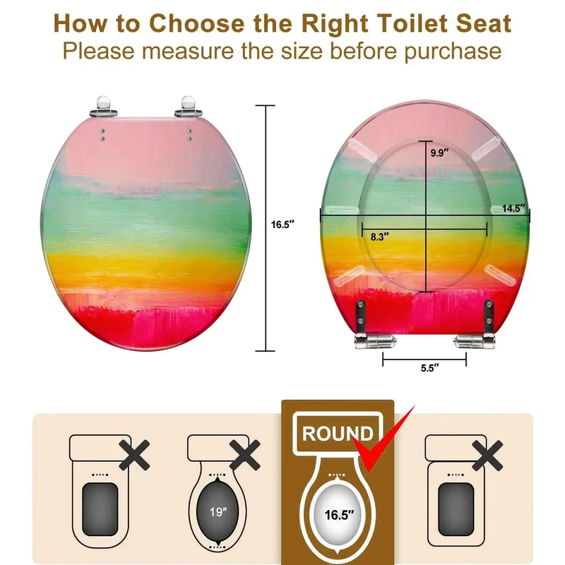 Slick Round Resin Toilet Seat For Bathrooms With Serious Grip And Smooth Feel For American Standard Toilets Featuring Quick Adjust Hinges And Zero Hassle Setup That Clamps Down Securely Without Any Drama