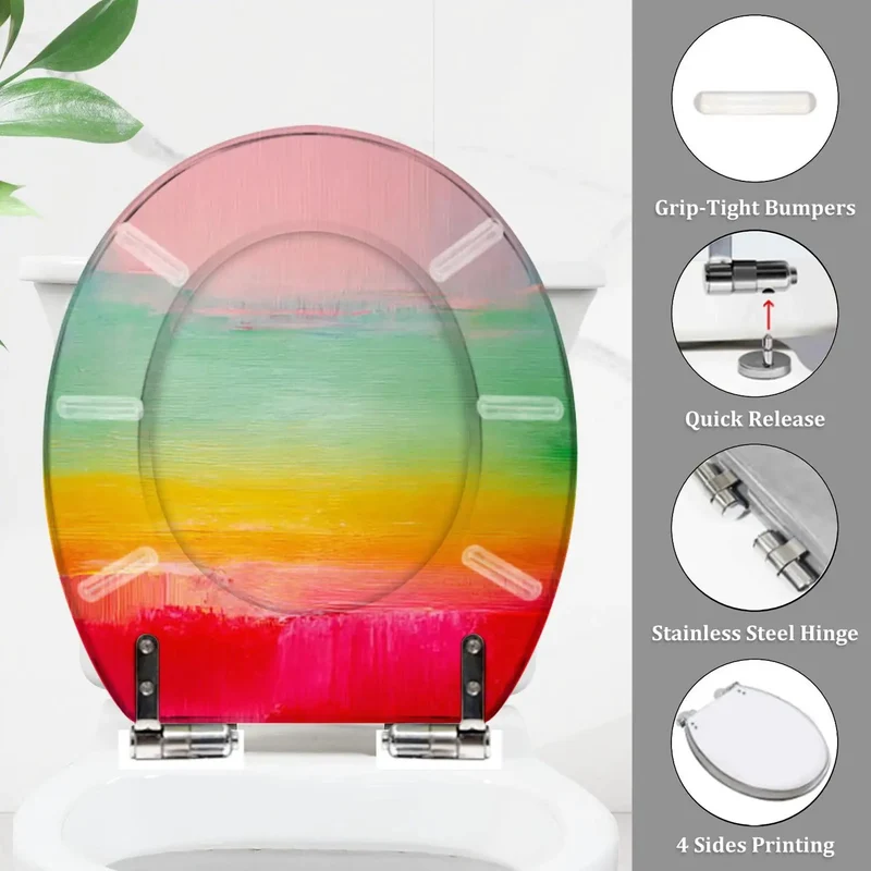 Slick Round Resin Toilet Seat For Bathrooms With Serious Grip And Smooth Feel For American Standard Toilets Featuring Quick Adjust Hinges And Zero Hassle Setup That Clamps Down Securely Without Any Drama