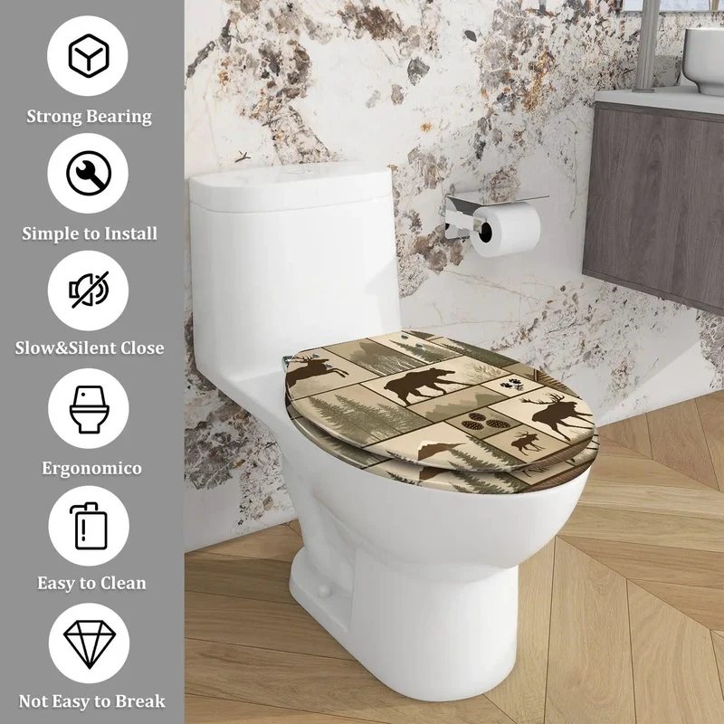 Rock Solid Elongated Resin Toilet Seat For Cabin Or Home Bathroom That Fits Like A Charm On Most Standard Toilets Comes With Two Sets Of Installation Fittings For Hassle Free Setup And Reliable Use Every Time