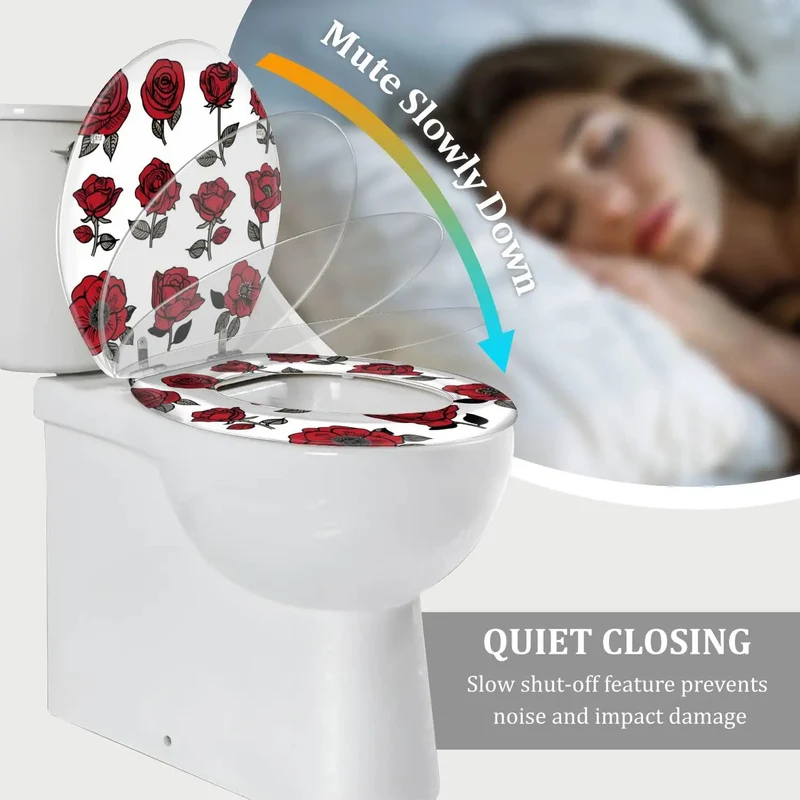 Heavy Duty Round Toilet Seat Built With Thick Resin And Adjustable Hinges Fits Most American Standard Bowls No Sweat Assembly For Top Shelf Home Bathroom Upgrades