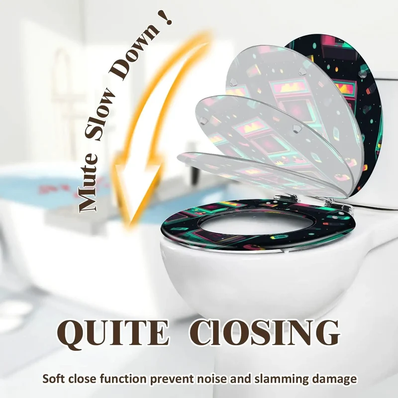 Sleek Seamless Toilet Seat For Bathroom With Silky Soft Slow Close Lid Fits Like A Glove On Standard Models No Sweat Installation Adds Hella Comfort And Straight Up Premium Quality To Your Daily Routine Flawlessly