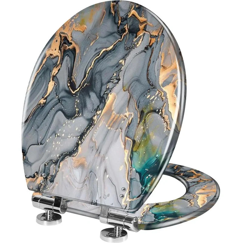 Premium Elongated Toilet Seat With Smooth As Butter Soft Close Hinges Easy Peasy Quick Release Mount Universal Fit For Effortless Home Bathroom Replacement Upgrade And Long Lasting Durability