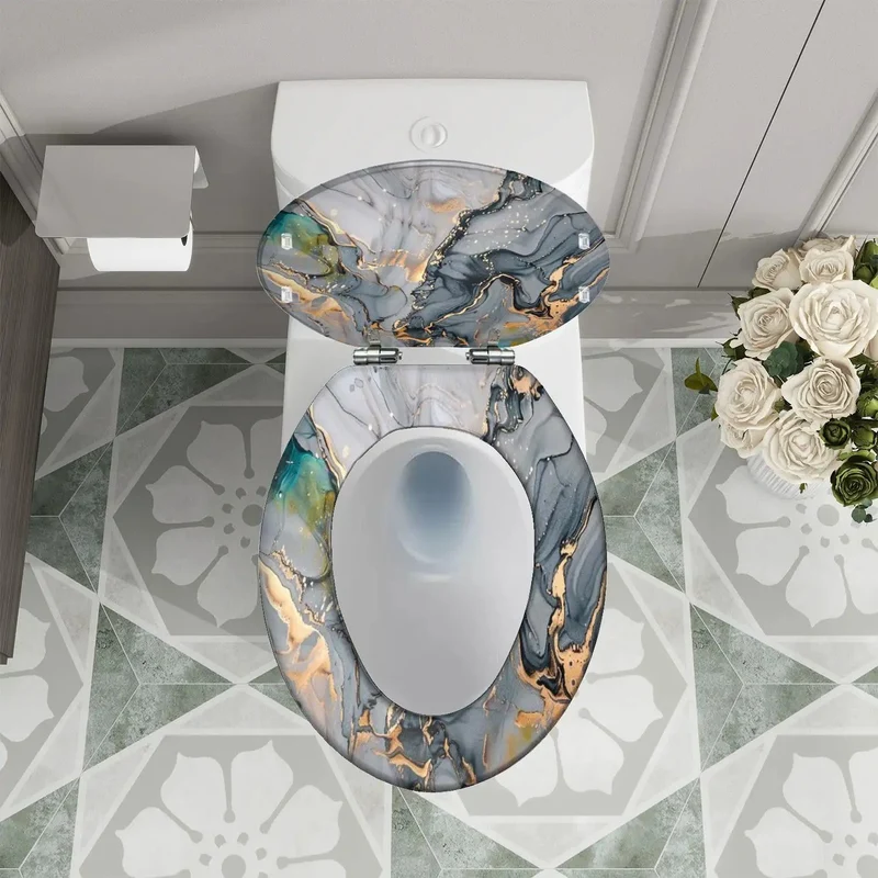 Premium Elongated Toilet Seat With Smooth As Butter Soft Close Hinges Easy Peasy Quick Release Mount Universal Fit For Effortless Home Bathroom Replacement Upgrade And Long Lasting Durability