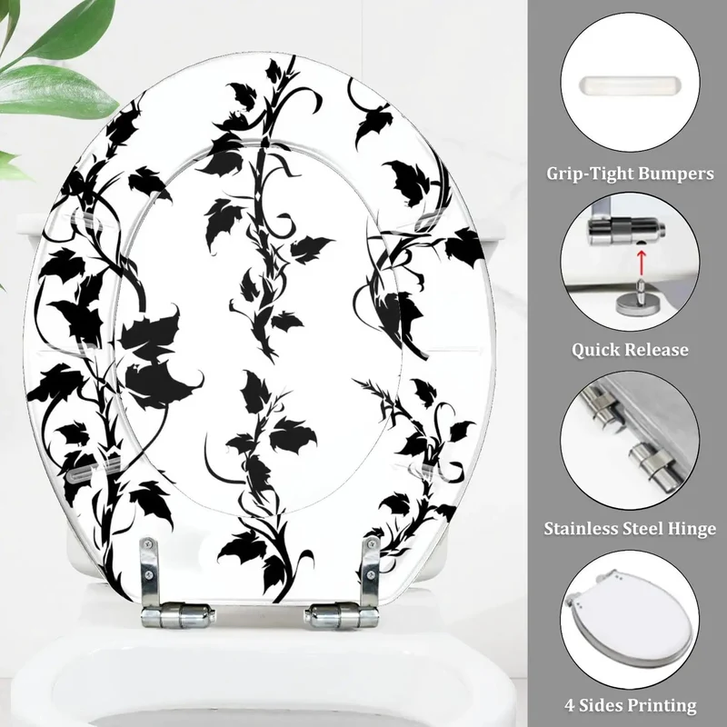 Heavy Duty Round Resin Toilet Seat Featuring Sturdy Adjustable Hinges For Swift Compatible Replacement On Most American Standard Bowls Hassle Free Bathroom Refresh Delivering Smooth Daily Operation Slick Look And No Fuss Install