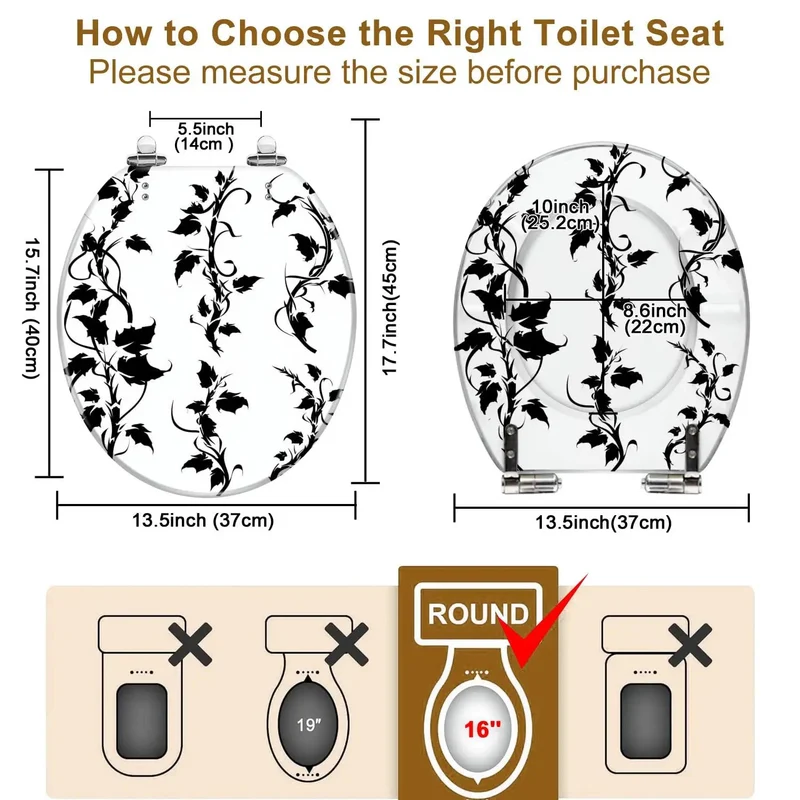 Heavy Duty Round Resin Toilet Seat Featuring Sturdy Adjustable Hinges For Swift Compatible Replacement On Most American Standard Bowls Hassle Free Bathroom Refresh Delivering Smooth Daily Operation Slick Look And No Fuss Install