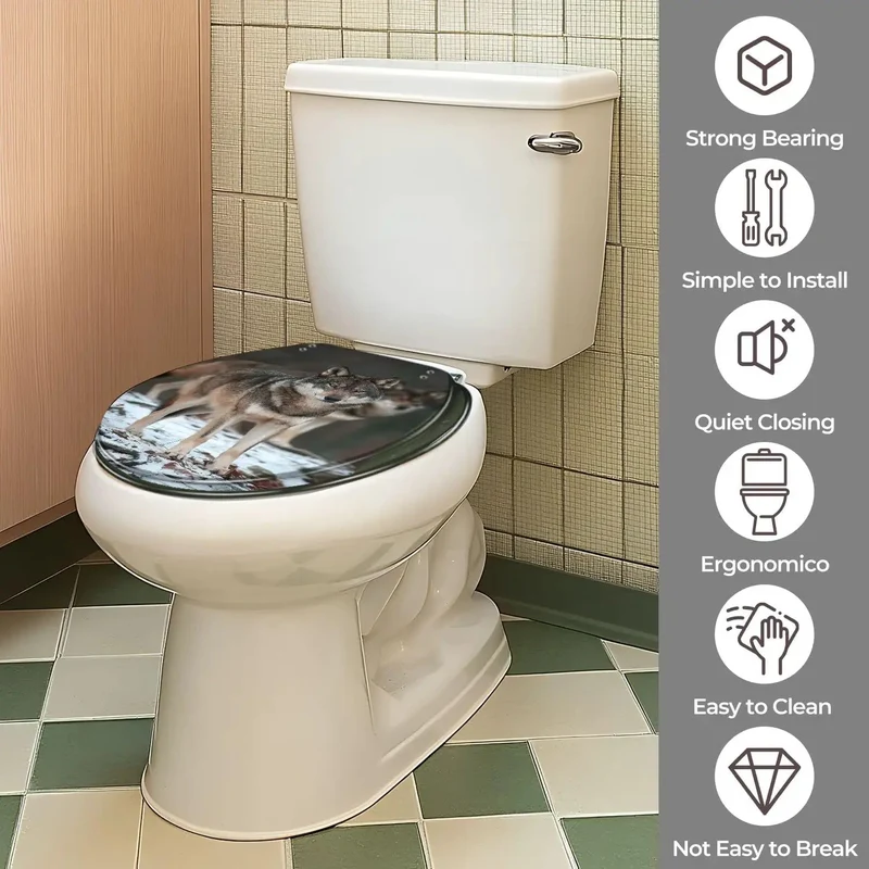 Round Resin Toilet Seat With Universal Adjustable Mounting Hardware For Standard Sizes Slick Smooth Finish And Totally Hassle Free Replacement For Dependable Daily Bathroom Use
