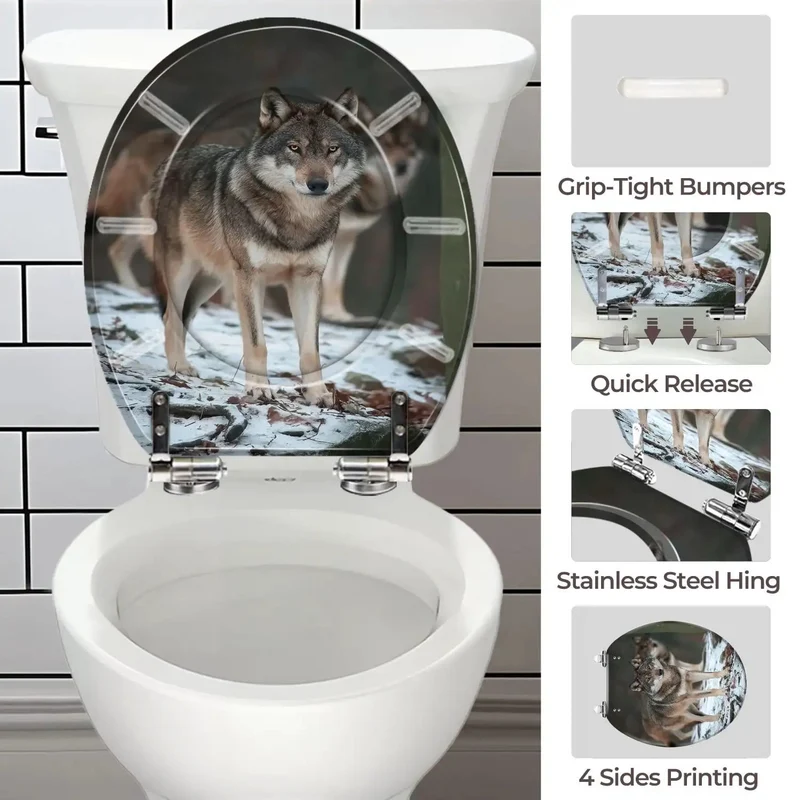 Round Resin Toilet Seat With Universal Adjustable Mounting Hardware For Standard Sizes Slick Smooth Finish And Totally Hassle Free Replacement For Dependable Daily Bathroom Use