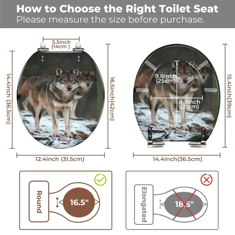Round Resin Toilet Seat With Universal Adjustable Mounting Hardware For Standard Sizes Slick Smooth Finish And Totally Hassle Free Replacement For Dependable Daily Bathroom Use