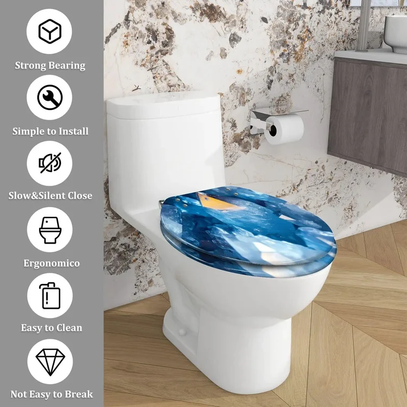 Premium Elongated Toilet Seat Featuring Quick Release Hinges And Universal Fit For Skirted And Standard Models Bringing A No Sweat Bathroom Refresh Built Tough For Daily Wear And Tear Plus Smooth Operation And Heavy Duty Resilience For Ultimate