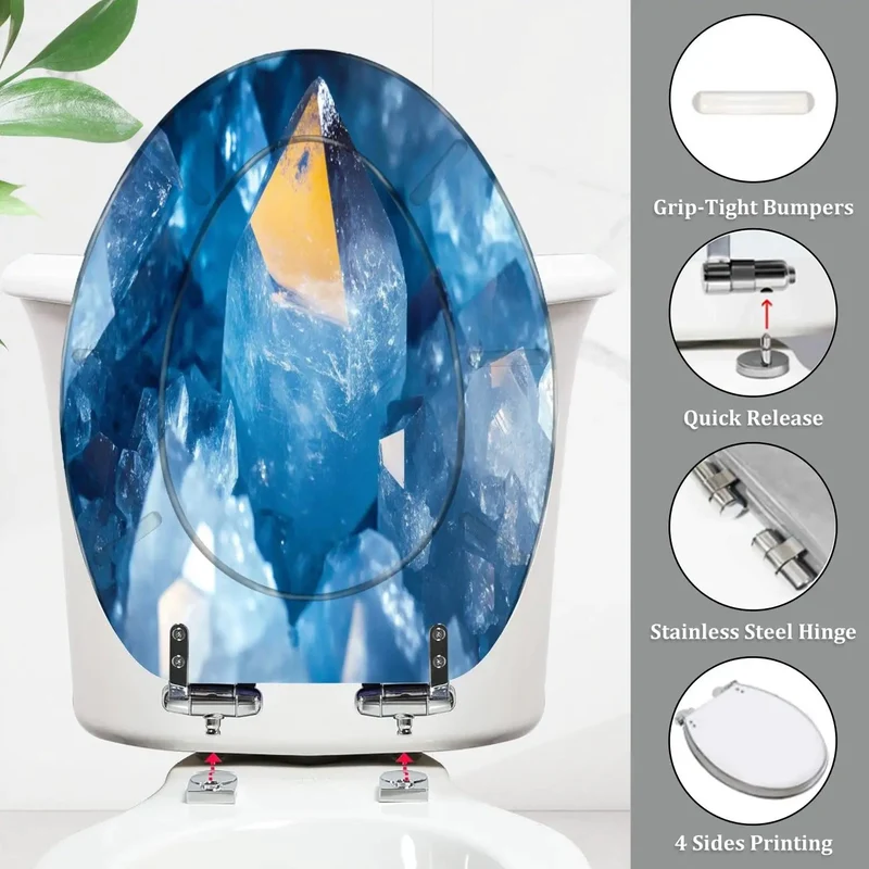 Premium Elongated Toilet Seat Featuring Quick Release Hinges And Universal Fit For Skirted And Standard Models Bringing A No Sweat Bathroom Refresh Built Tough For Daily Wear And Tear Plus Smooth Operation And Heavy Duty Resilience For Ultimate