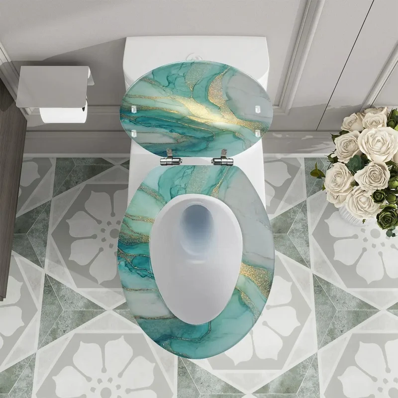 Elongated Resin Toilet Seat For Bathroom With Adjustable Stainless Hinges And Complete Hardware Kit To Fit Skirting Or Standard American Bowls Zero Drama Setup And Heavy Duty Daily Use