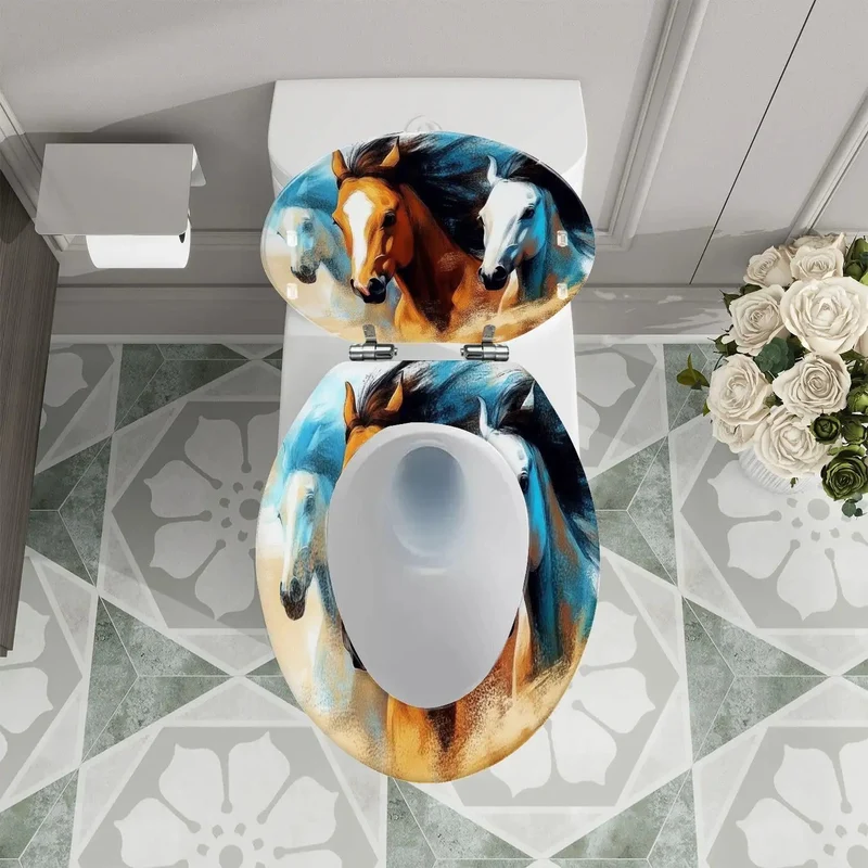 Heavy Duty Elongated Decorative Toilet Seat Fits Like A Glove On Most American Standard Models Features Adjustable Hinges And Universal Hardware For Hassle Free Skirter Install Upgrades Your Restroom With Sleek Style And Reliable Performance