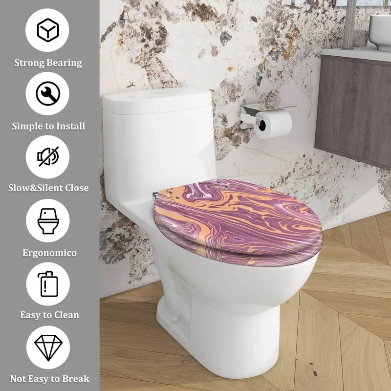 Slow Close Elongated Toilet Seat With Universal Adjustable Mounting Hardware For Contemporary Bathrooms Top Tier Quality Game Changer Performance No Sweat Install Fits Nearly All Standard Designs