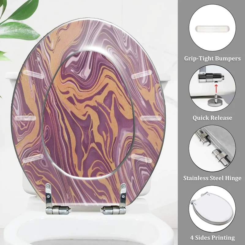 Slow Close Elongated Toilet Seat With Universal Adjustable Mounting Hardware For Contemporary Bathrooms Top Tier Quality Game Changer Performance No Sweat Install Fits Nearly All Standard Designs