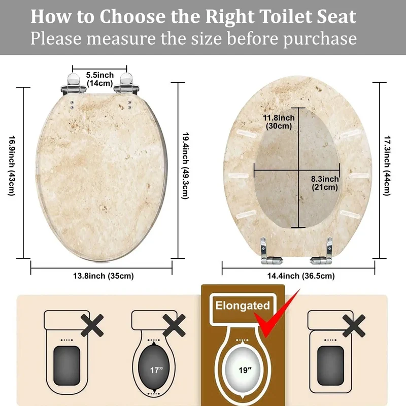Upgrade Your Bath Game With This Tough Elongated Toilet Seat Featuring Adjustable Hinges With Dual Mounting Accessories For Skirted And Non Skirted Models Hassle Free Setup