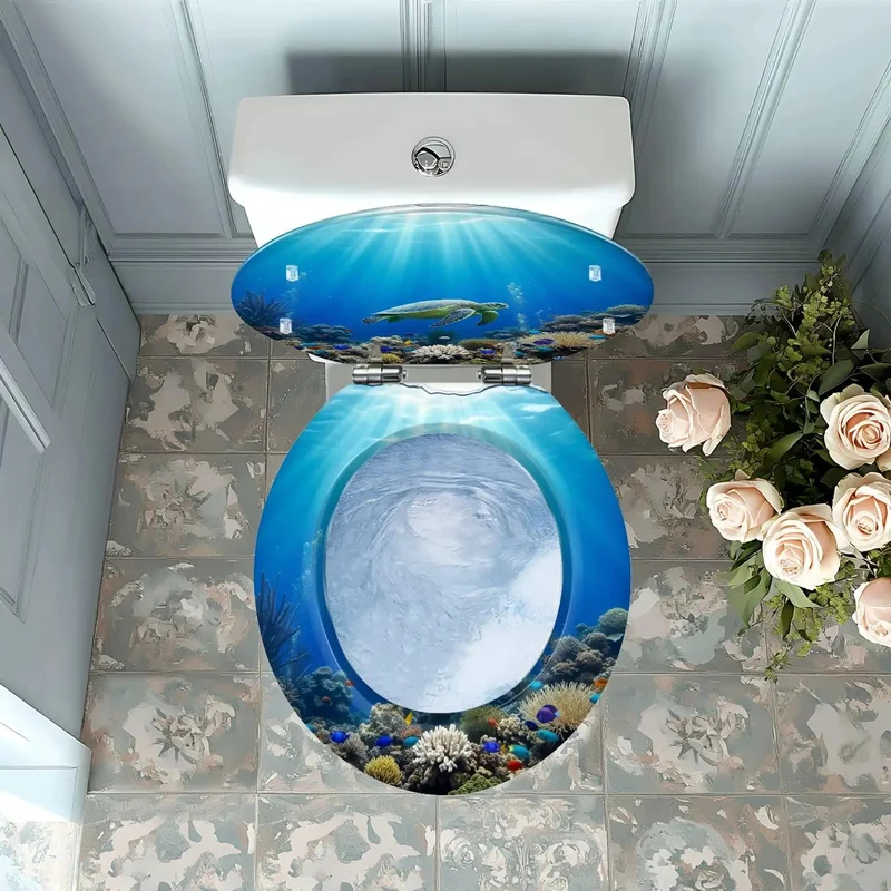 Round Resin Toilet Seat With Smooth Soft Close Lid And Adjustable Universal Mount Kit For Standard Bathroom Fixtures Featuring Heavy Duty Build And Quick Change Install Setup