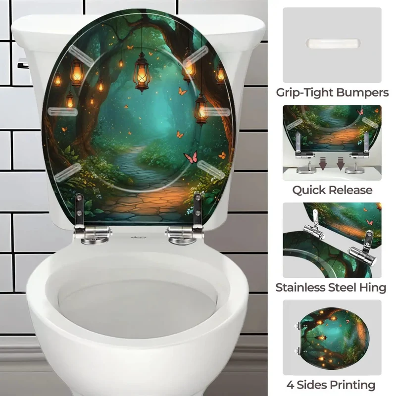 Premium Rounded Resin Toilet Seat For Home Bathrooms Featuring Heavy Duty Build And Zero Hassle Setup Kit Crafted To Fit Like A Glove On Standard Bowl Shapes