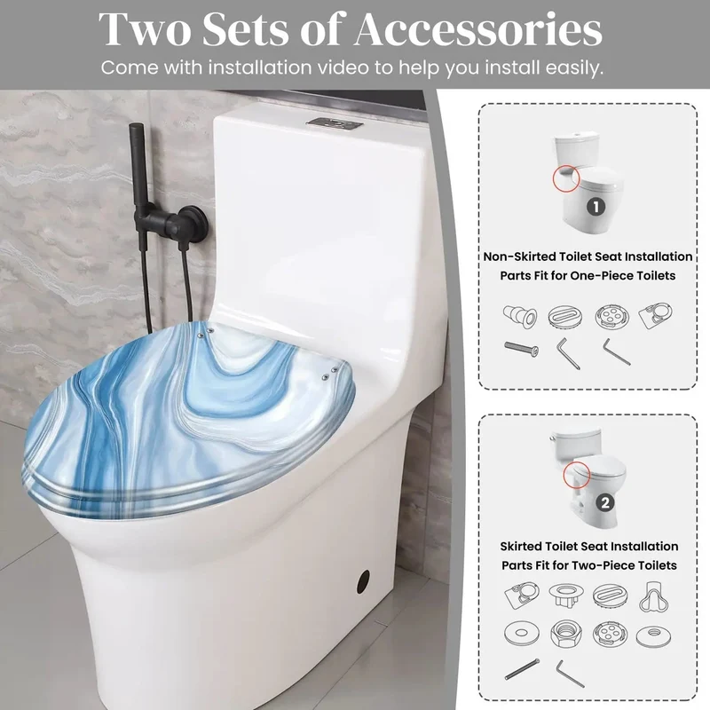 Fits Like A Glove Elongated Resin Toilet Seat With Soft Close Lids Adjustable Hinges Easy Installs On Most American Standard Plumbing Quick Release Hardware For Hassle Free Bathroom Refresh