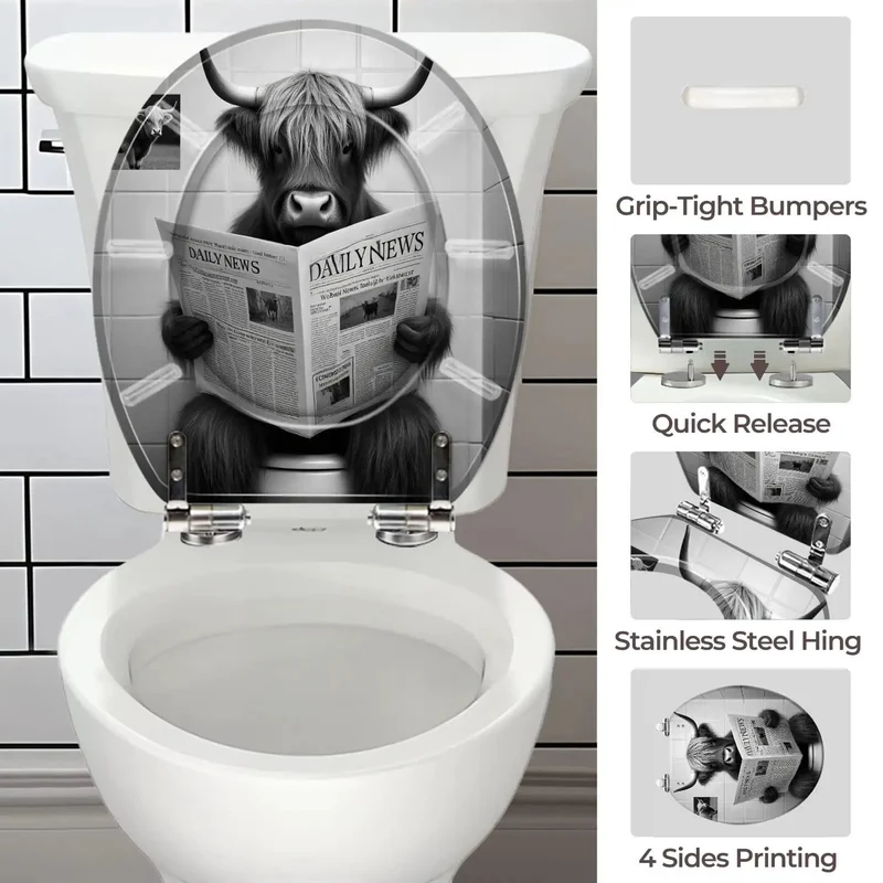 Smooth Quality Round Resin Toilet Seat For Classic Farmhouse Bathrooms With Heavy Duty Bolts And No Sweat Assembly For Every Standard Family Toilet Model