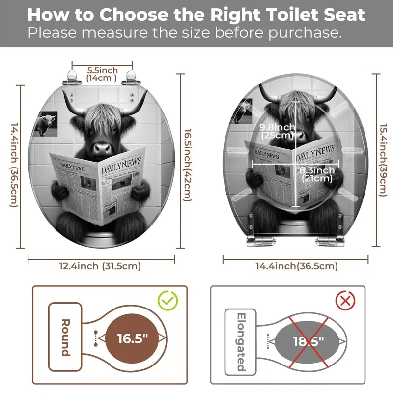 Smooth Quality Round Resin Toilet Seat For Classic Farmhouse Bathrooms With Heavy Duty Bolts And No Sweat Assembly For Every Standard Family Toilet Model