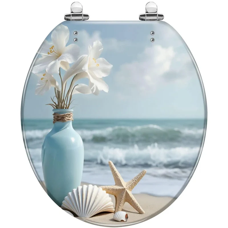 Premium Molded Resin Round Toilet Seat Featuring Silent Closing Lid And No Sweat Universal Brackets For Quick Swap Every Standard Bathroom Setup Today