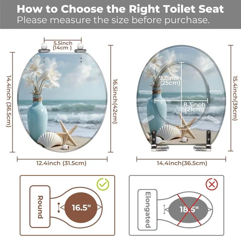 Premium Molded Resin Round Toilet Seat Featuring Silent Closing Lid And No Sweat Universal Brackets For Quick Swap Every Standard Bathroom Setup Today