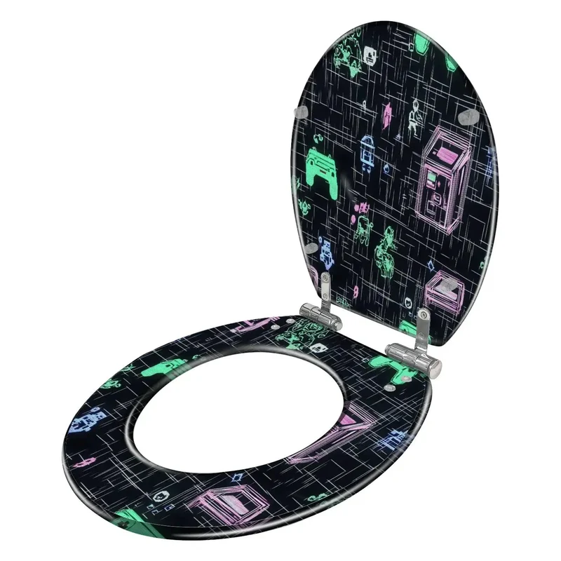 Plug And Play Universal Toilet Seat With Durable Cover Fits Most Standard Bowls Wide Size Range Easy Hook Up Slick Finish No Drama Bathroom Remodel Includes Robust Bolt Kit For Sure Hold