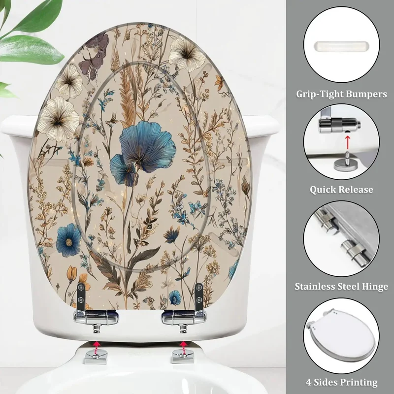 Top Shelf Decorative Elongated Toilet Seat For Modern Bathrooms With Big Time Comfort And Adjustable Hinges Designed For Most American Standard Models Quick Install