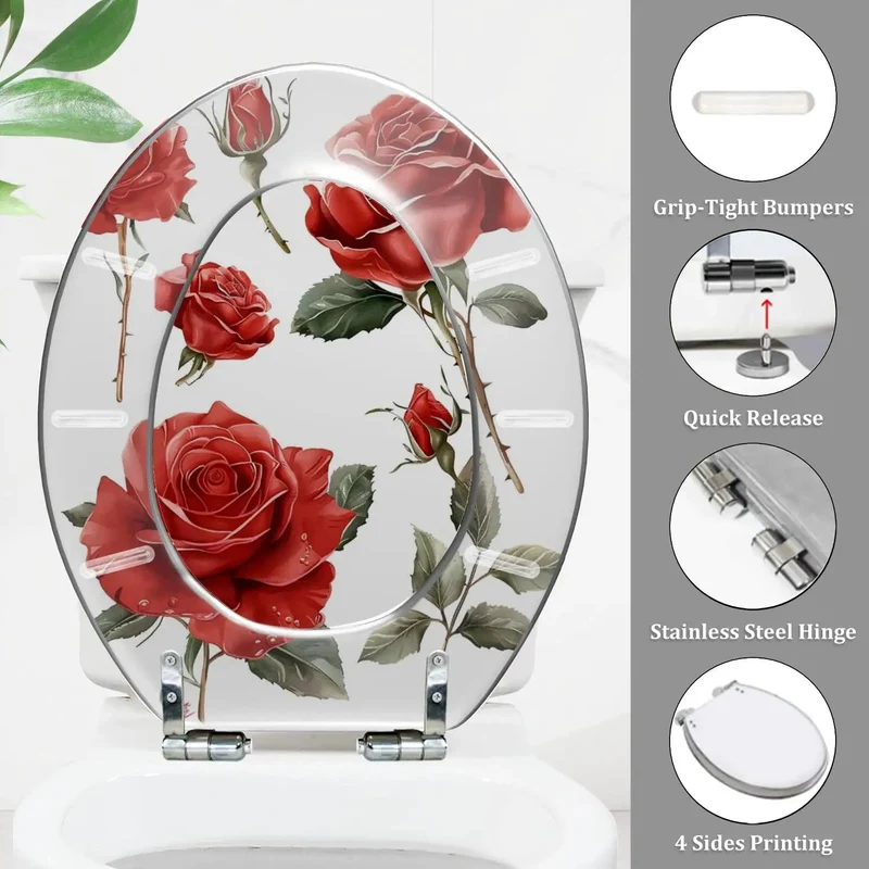 Smooth Close Elongated Toilet Seat For Bathroom Refresh, Fits Standard Fixtures Flawlessly, Quick Shut Mechanism, Premium Molded Design, No Sweat Assembly, Built For Daily Grind Without Skipping A Beat