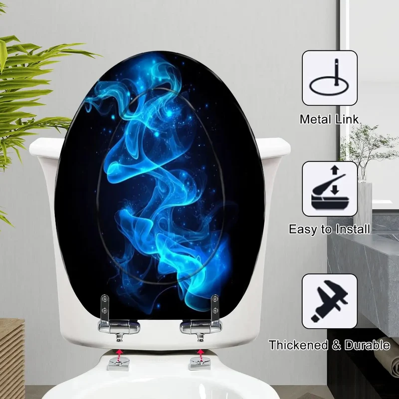 Novelty Elongated Resin Toilet Seat Featuring Adjustable Hinges For Bathroom Makeovers With Zero Hassle Setup And Solid Core Build For A Clean New Look And Smooth Everyday Performance