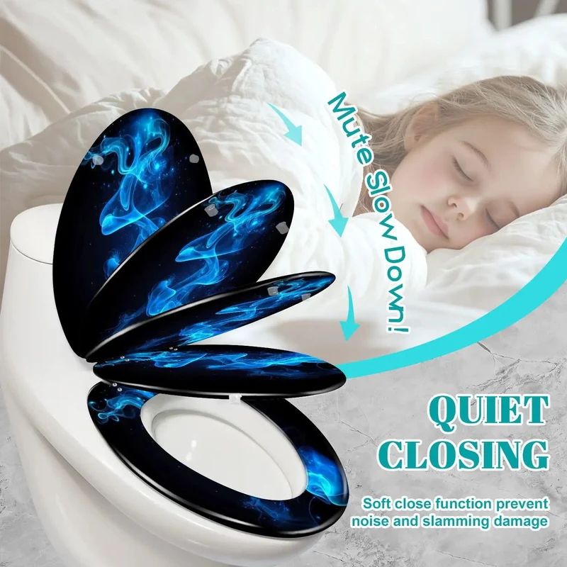 Novelty Elongated Resin Toilet Seat Featuring Adjustable Hinges For Bathroom Makeovers With Zero Hassle Setup And Solid Core Build For A Clean New Look And Smooth Everyday Performance