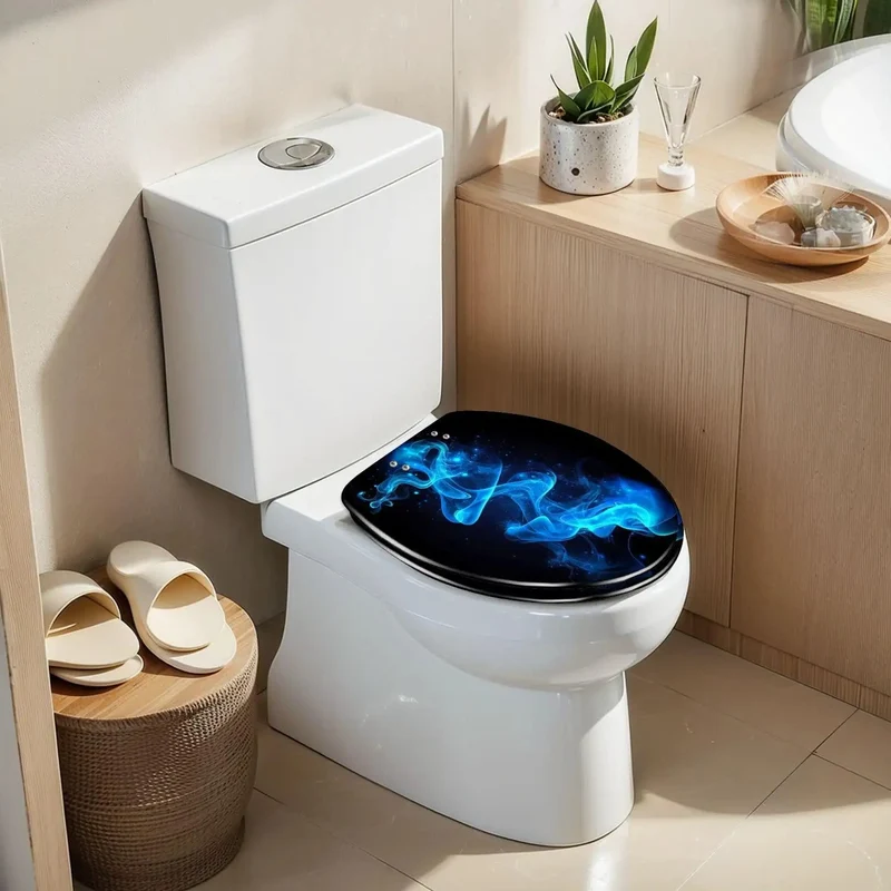 Novelty Elongated Resin Toilet Seat Featuring Adjustable Hinges For Bathroom Makeovers With Zero Hassle Setup And Solid Core Build For A Clean New Look And Smooth Everyday Performance