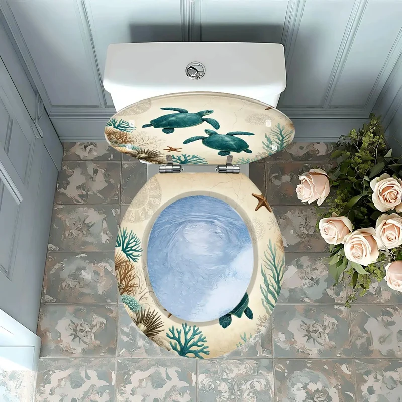 Heavy Duty Teal Resin Toilet Seat With Smooth Glide Slow Close Hinges And Totally Hassle Free Install For Standard Bathrooms Featuring Dang Sturdy Waterproof Build That Handles Daily Wear Easily