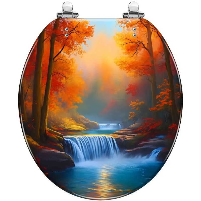 Round Resin Toilet Seat For Bathroom Built Rock Solid With Universal Adjustable Mounting Fittings Compatible With Four To Seven Inch Bolt Spreads And Complete Hardware For Zero Drama Setup