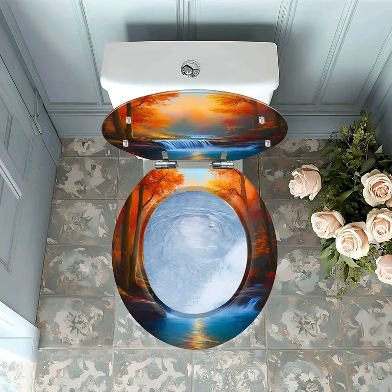 Round Resin Toilet Seat For Bathroom Built Rock Solid With Universal Adjustable Mounting Fittings Compatible With Four To Seven Inch Bolt Spreads And Complete Hardware For Zero Drama Setup