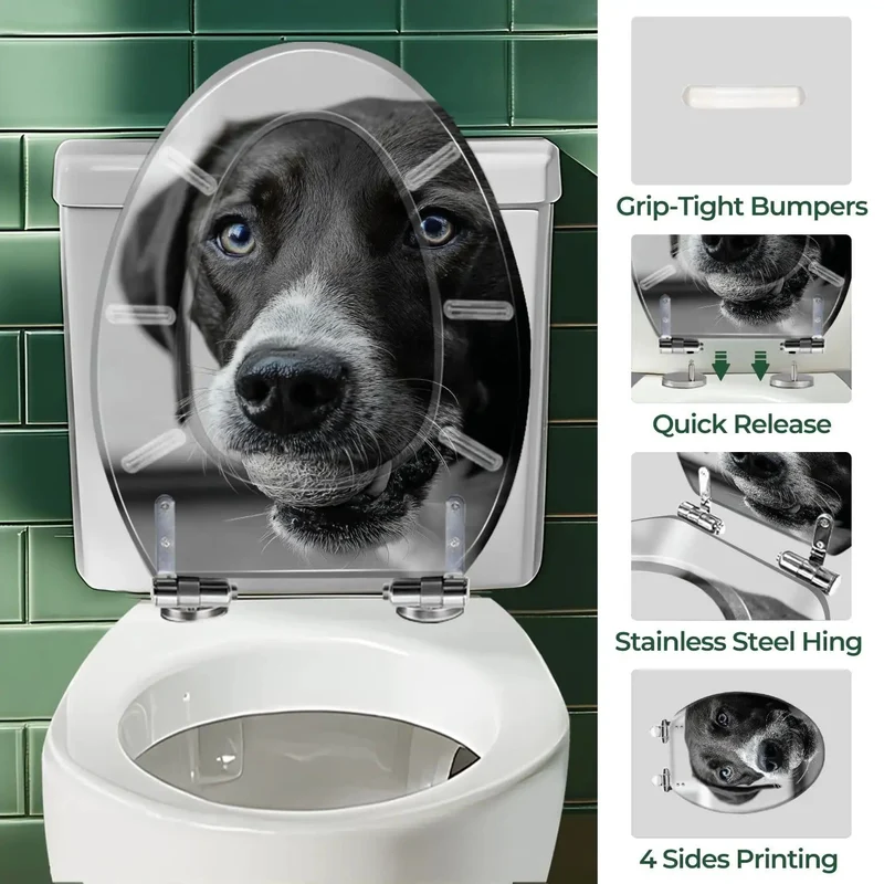 Heavy Duty Elongated White Resin Toilet Seat Cover Built For Smooth Glides And Silent Shutting With Tough As Nails Build That Fits Standard Bathrooms Effortlessly For A Fresh Everyday Vibe