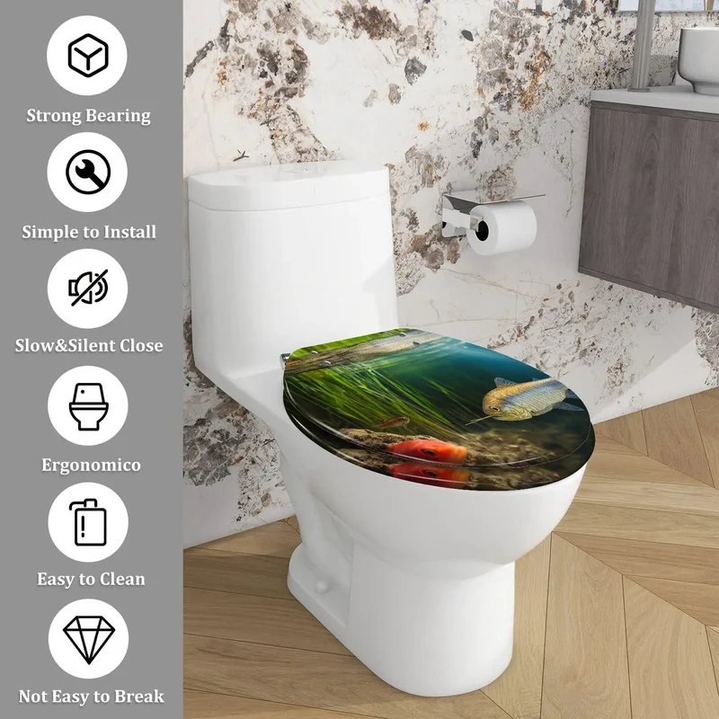 Elongated Resin Toilet Seat Universal Fit Hella Durable Heavy Duty Bathroom Installation Fits Like A Dream No Sweat Setup Slick Surface Straight Up Game Changer Bathroom Upgrade