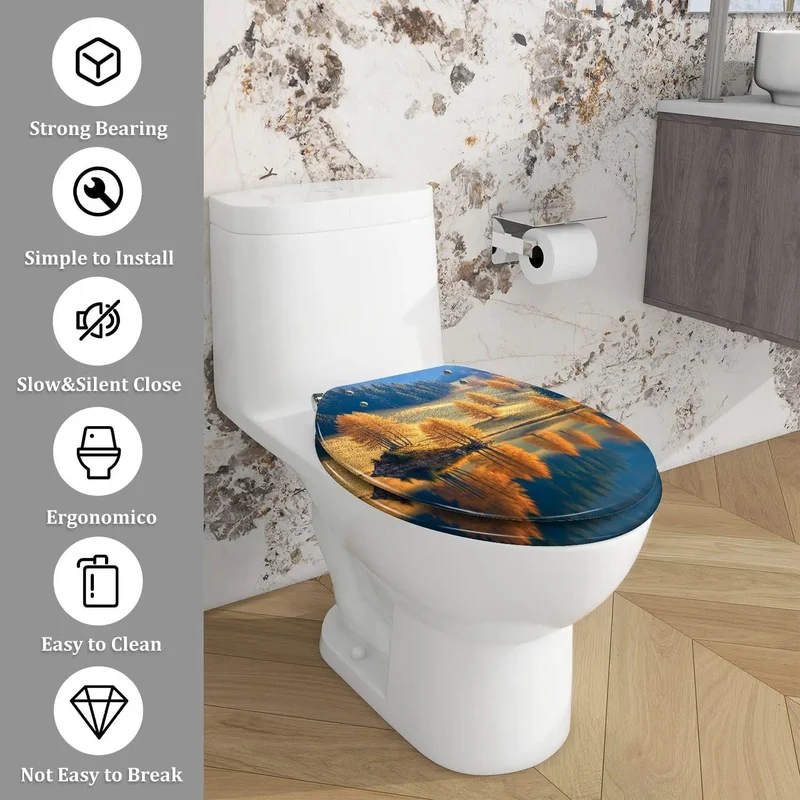 Heavy Duty Elongated Toilet Seat For American Homes Featuring No Sweat Adjustable Hinges That Fit Just Like A Glove On Every Standard Bathroom Setup Really Quick And Durable