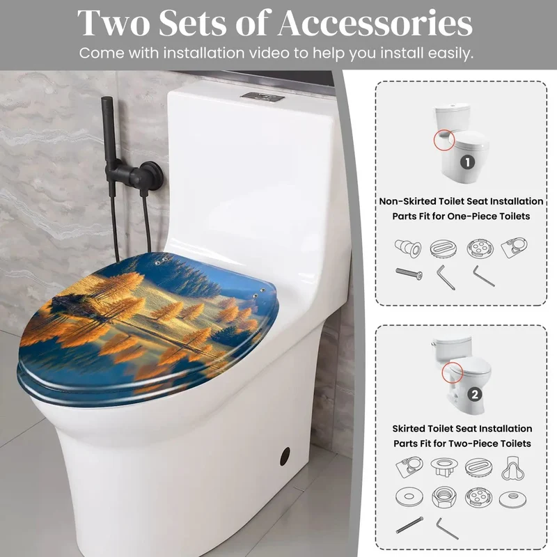 Heavy Duty Elongated Toilet Seat For American Homes Featuring No Sweat Adjustable Hinges That Fit Just Like A Glove On Every Standard Bathroom Setup Really Quick And Durable