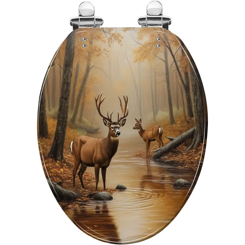 Soft Close Toilet Seat With Dope Themed Graphic Prints Solid Resin Build And Heavy Duty Silent Hinges Swift Bathroom Replacement To Give Your Daily Routine A Major Glow Up