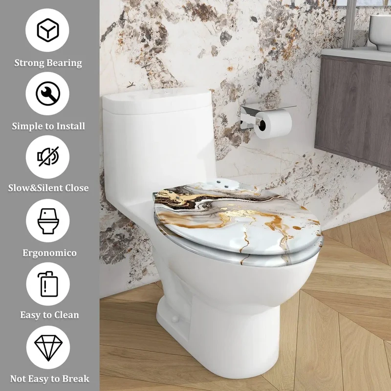 Premium Heavy Duty Elongated Toilet Seat White With Smooth Quick Release Hardware Engineered For Easy Bathroom Upgrades Fits Most Standard American Models No Sweat Setup