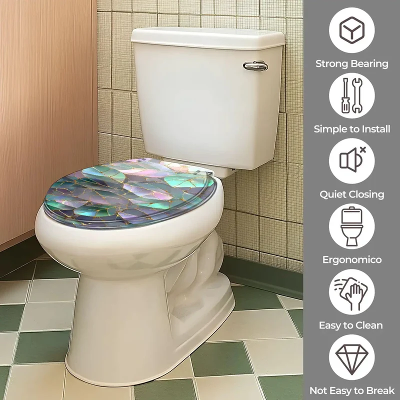 Round Resin Toilet Seat With Universal Adjustable Hinges Fits Wide Range Of Models Durable Smooth Finish Tool Free Removal Included Hardware Makes Swap An Absolute Breeze For Any Bathroom Refresh