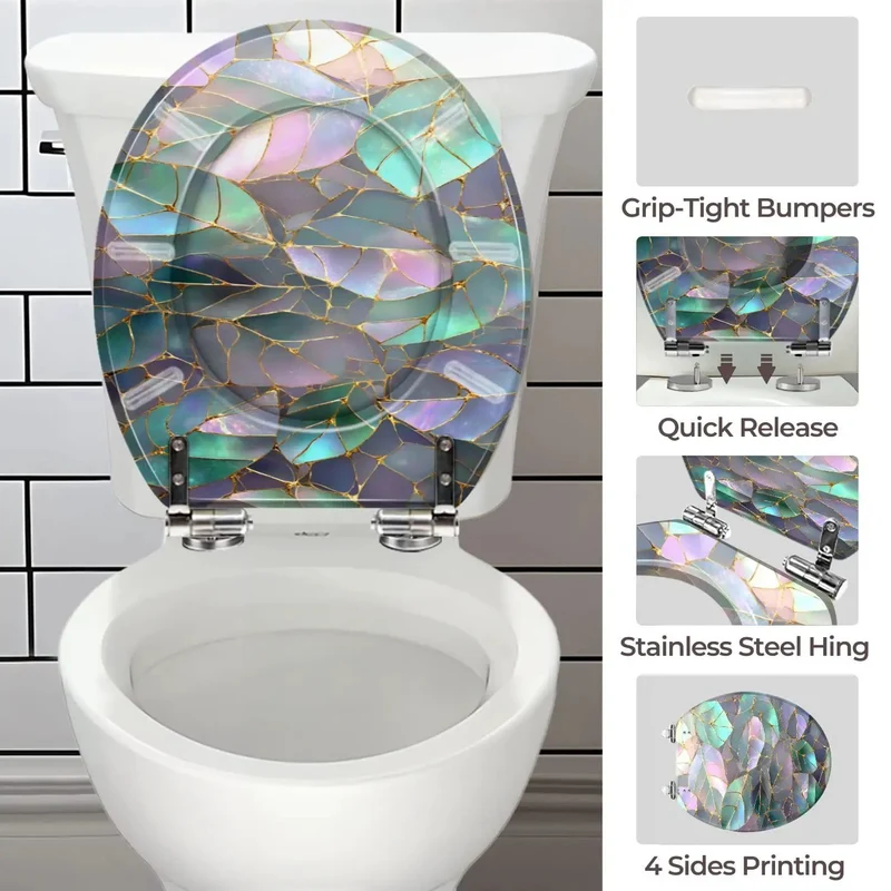 Round Resin Toilet Seat With Universal Adjustable Hinges Fits Wide Range Of Models Durable Smooth Finish Tool Free Removal Included Hardware Makes Swap An Absolute Breeze For Any Bathroom Refresh