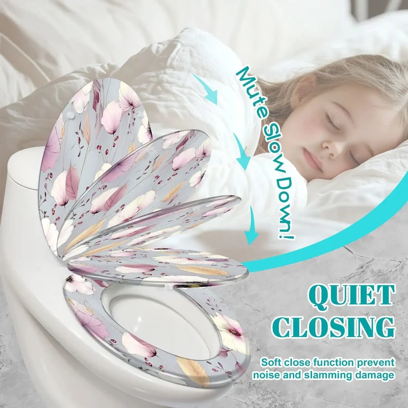 Premium Soft Close Elongated Toilet Seat For Modern Bathroom With Quick Release Hinges Heavy Duty Build Super Smooth Closing Action And Easy Top Mount Setup For Effortless Daily Use