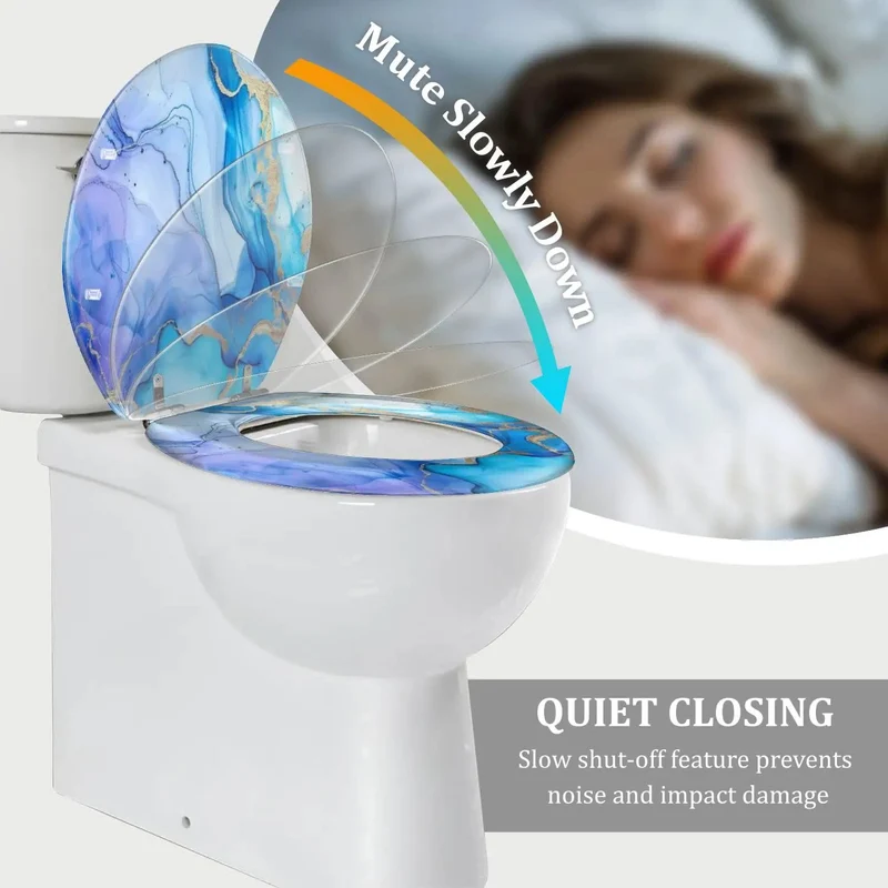 Quiet Close Elongated Toilet Seat Cover With Adjustable Hinges For No Skirt American Standard Bathrooms Straight Up Hassle Free Install Heavy Duty Top Shelf Refresh Every Home Gotta Have
