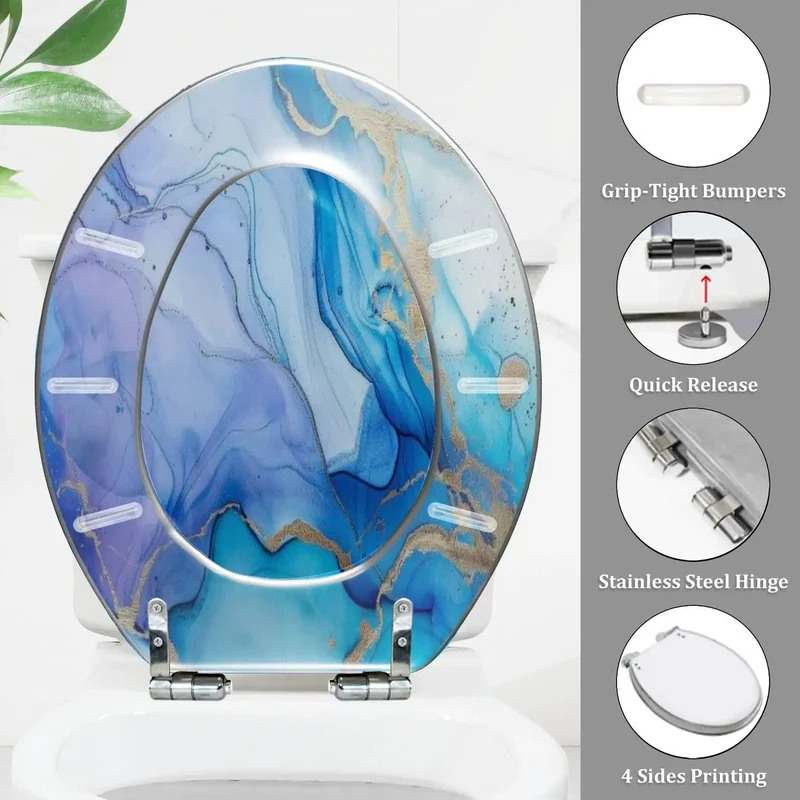 Quiet Close Elongated Toilet Seat Cover With Adjustable Hinges For No Skirt American Standard Bathrooms Straight Up Hassle Free Install Heavy Duty Top Shelf Refresh Every Home Gotta Have