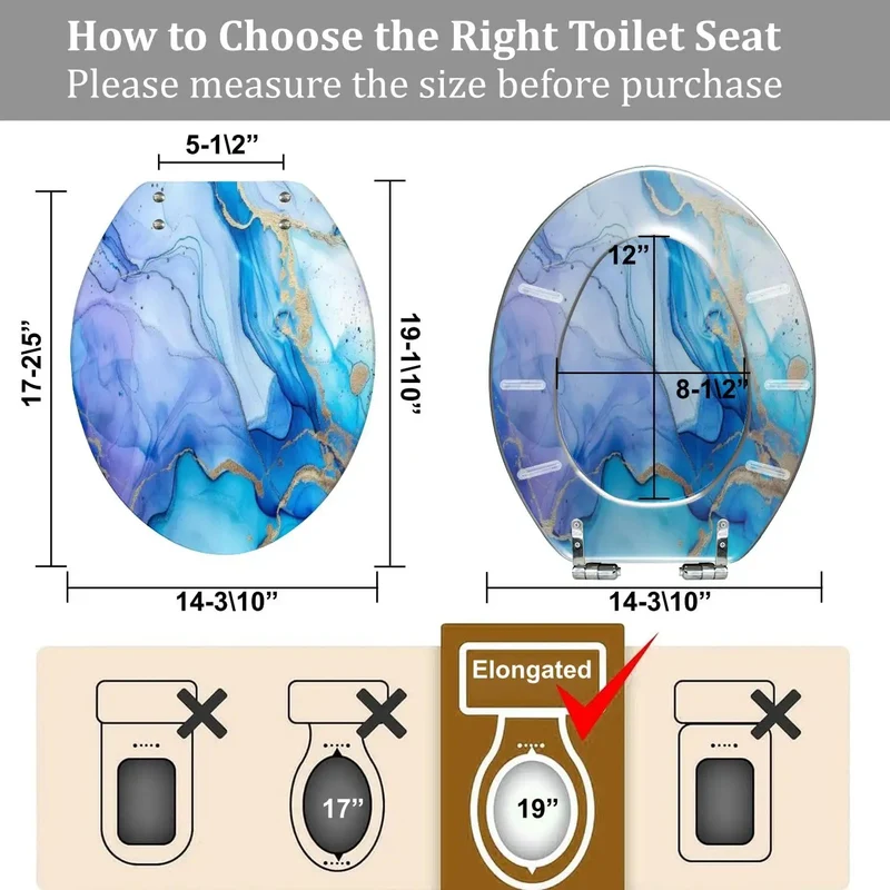 Quiet Close Elongated Toilet Seat Cover With Adjustable Hinges For No Skirt American Standard Bathrooms Straight Up Hassle Free Install Heavy Duty Top Shelf Refresh Every Home Gotta Have