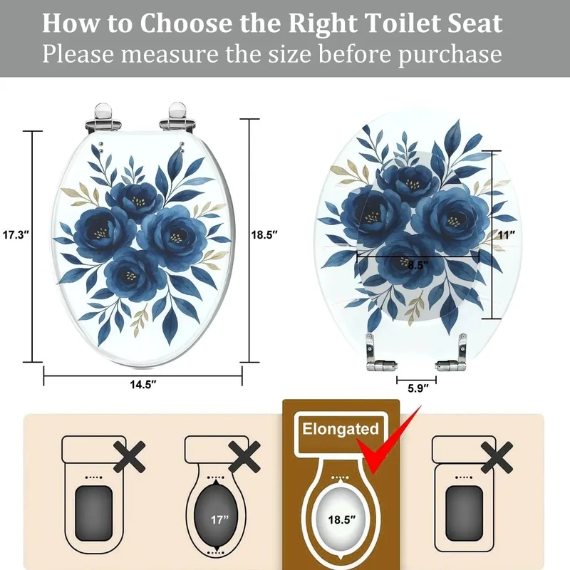 Heavy Duty Elongated Toilet Seat With Silent Soft Close And No Hassle Quick Release Hinges Rock Solid Build For Standard American Bathroom Game Changer For Everyday Relaxation With Adjustable Top Plate Hardware And Hella Durable Finish