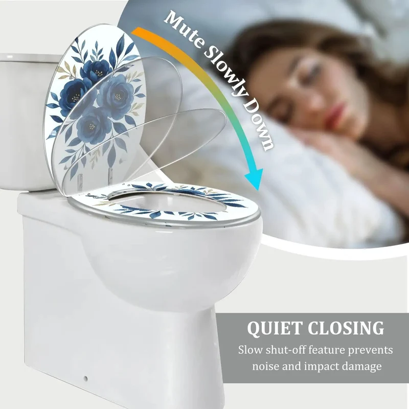 Heavy Duty Elongated Toilet Seat With Silent Soft Close And No Hassle Quick Release Hinges Rock Solid Build For Standard American Bathroom Game Changer For Everyday Relaxation With Adjustable Top Plate Hardware And Hella Durable Finish