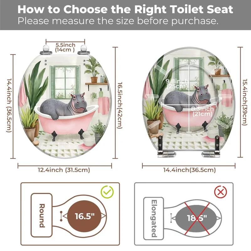 Decorative Round Toilet Seat For The Bathroom With Adjustable Universal Mounting Hardware Fits Standard Models Easy Bolt On Install And A Serious Upgrade Every Household Wants